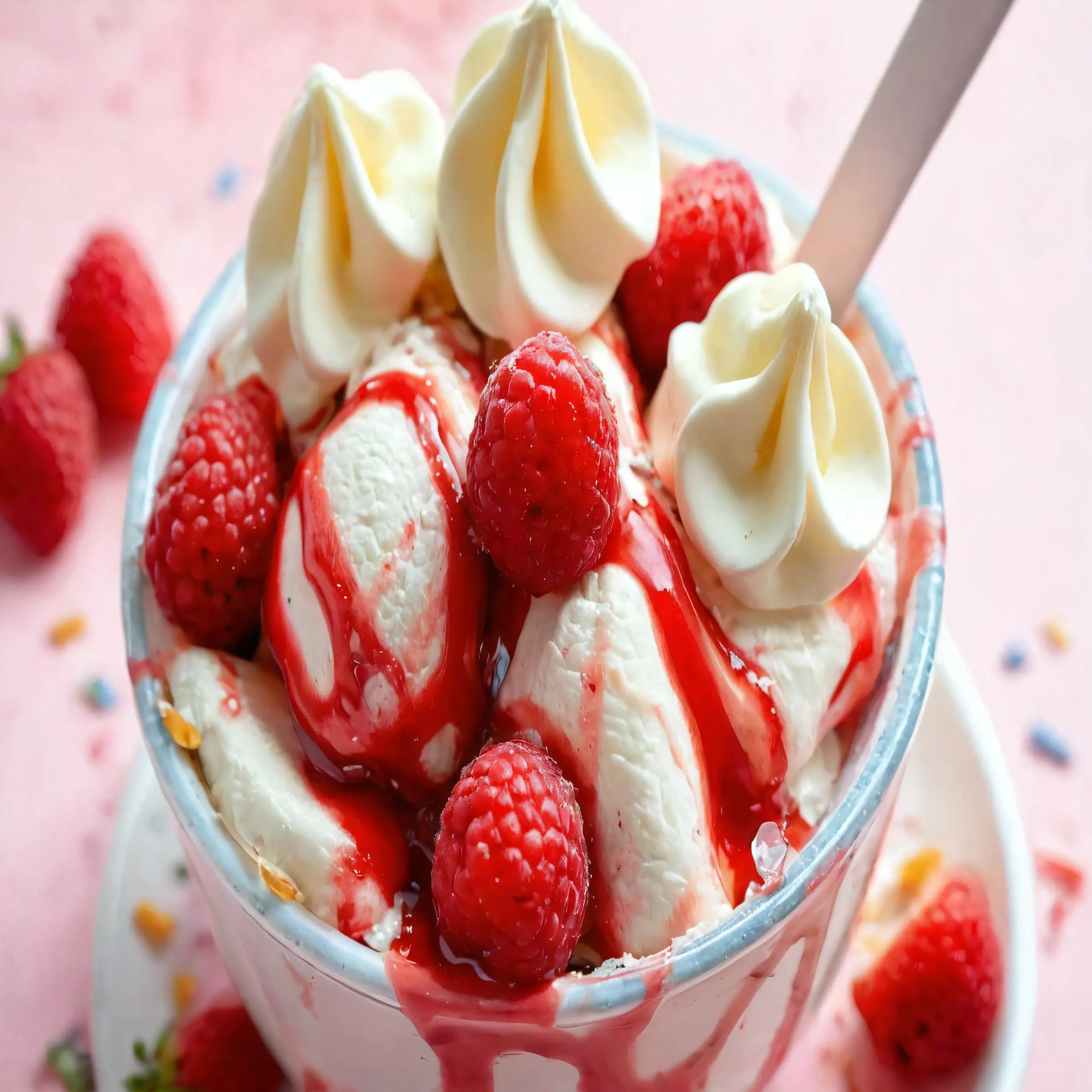 Raspberry Cheesecake Ice Cream