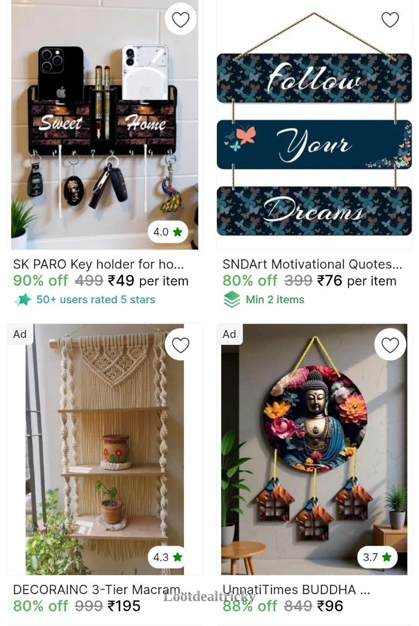 Wall Decors Flat – Fantastic Price Cut @ 90% OFF Wall Decors Flat – Fantastic Price Cut @ 90% OFF