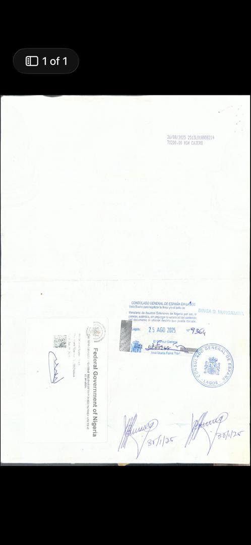 Spanish legalization document