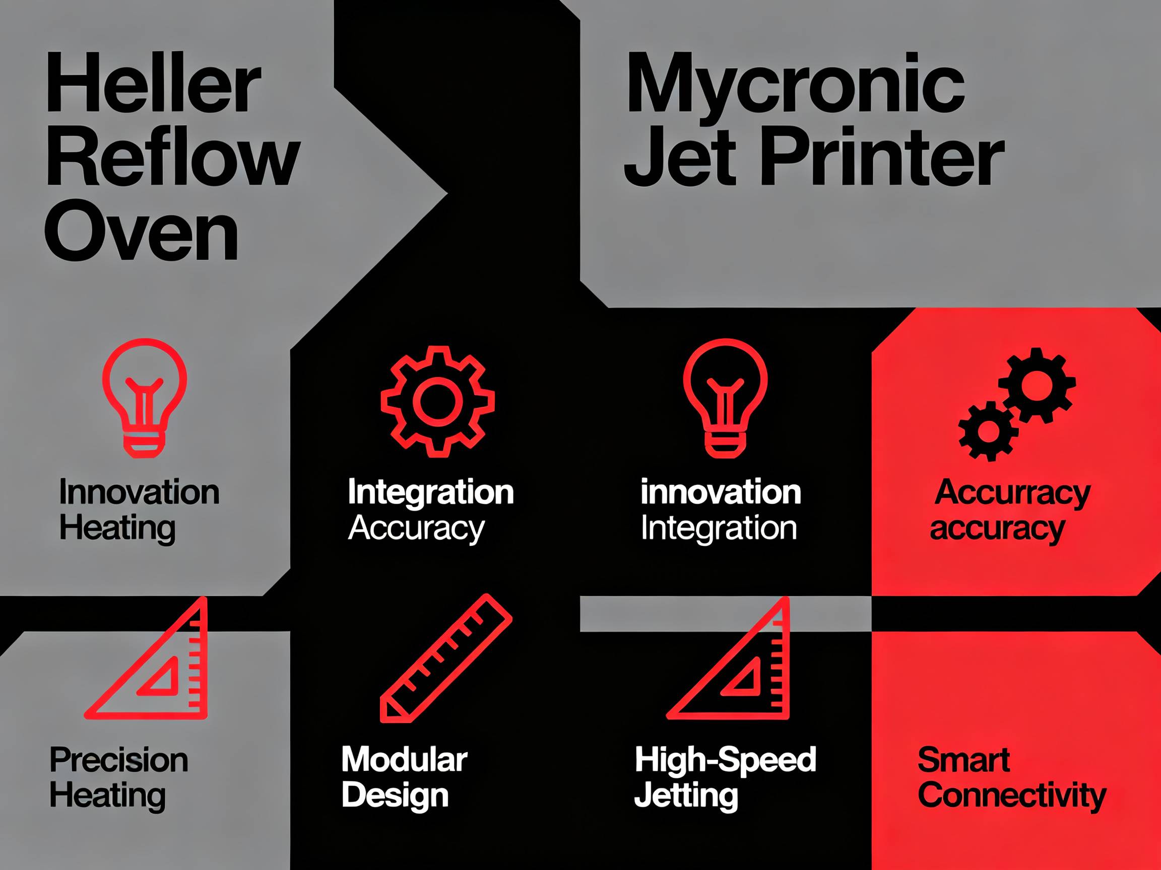 Comparison of soldering machines symbolizing innovation and accuracy.