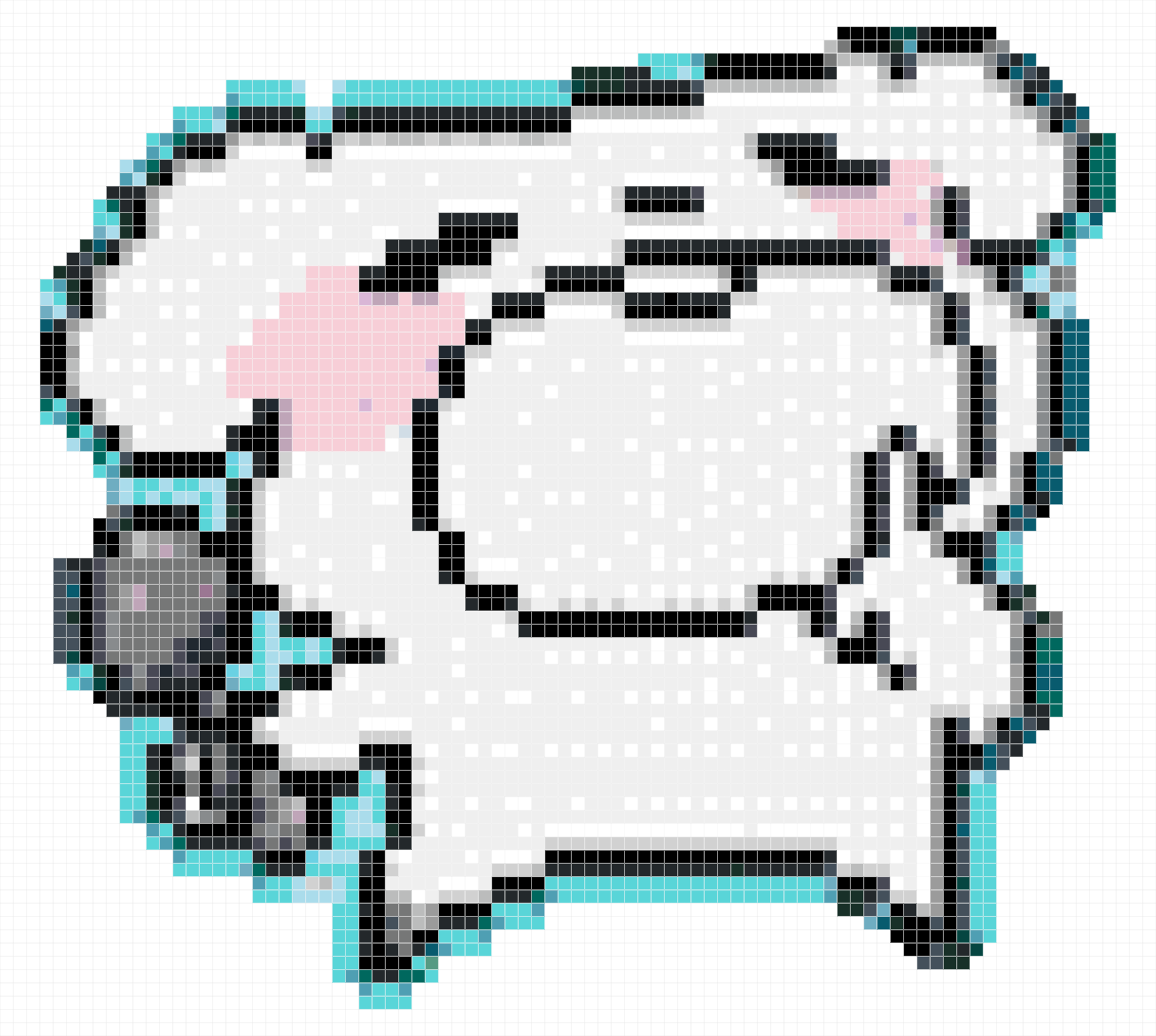 Chibi Singing Puppy Line Dog Pixel Perler Bead | K
