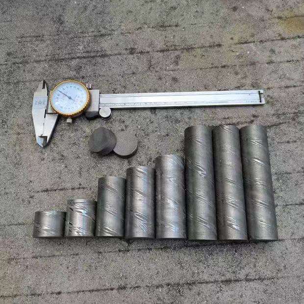 Damascus round billet
