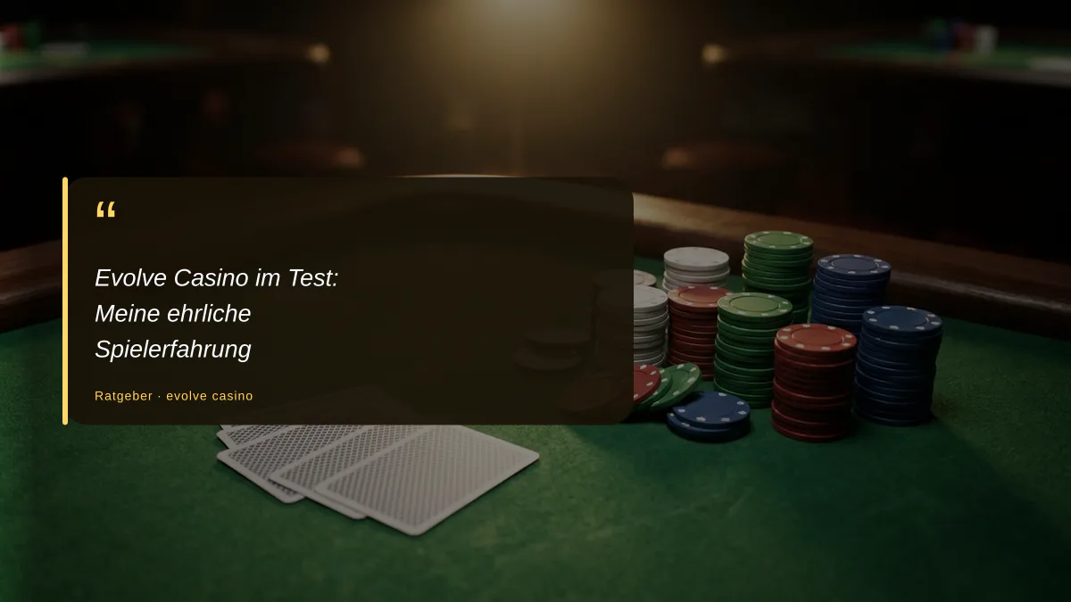 Evolve Casino im Test: Meine ehrliche Spielerfahrung