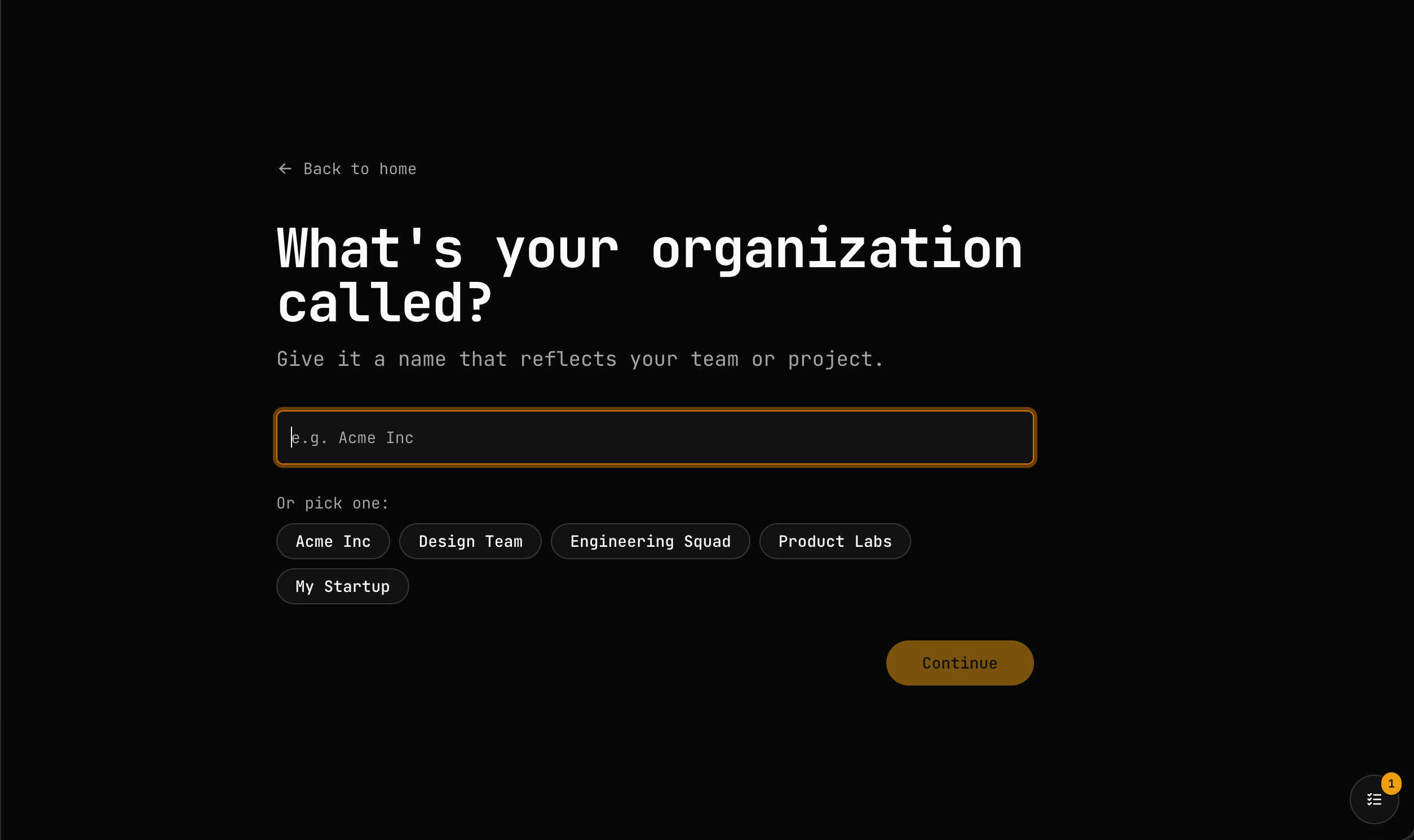 organization settings