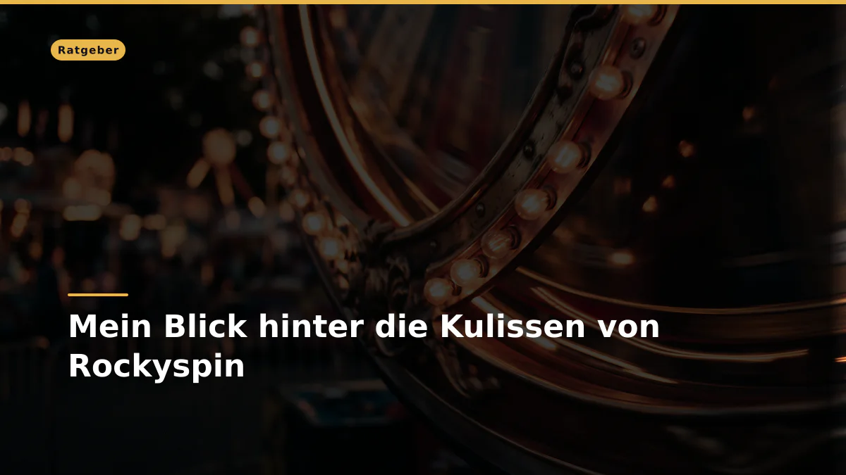 Mein Blick hinter die Kulissen von Rockyspin