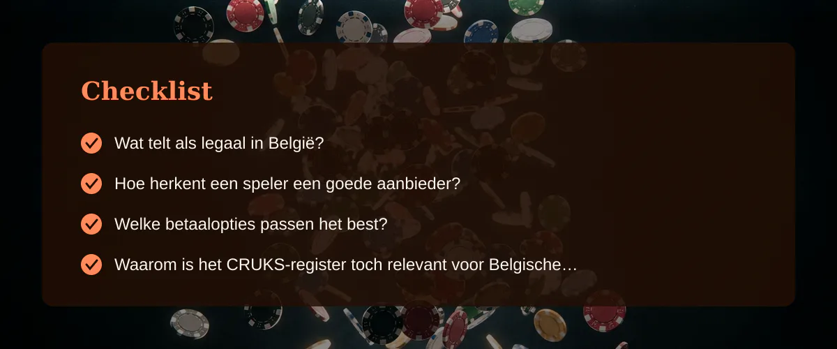 Beste online casino belgië: wat een speler echt moet zien — Checklist