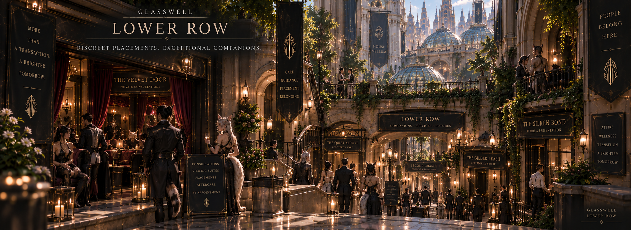 Lower Row, the hidden illegal companion-transfer network beneath Companion Row.