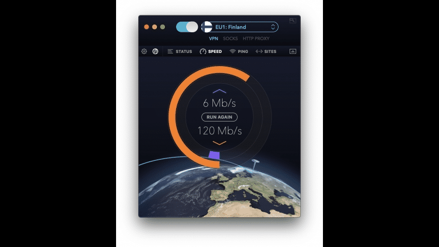 NetShade for Mac — proxy and VPN server list with connection status and privacy controls