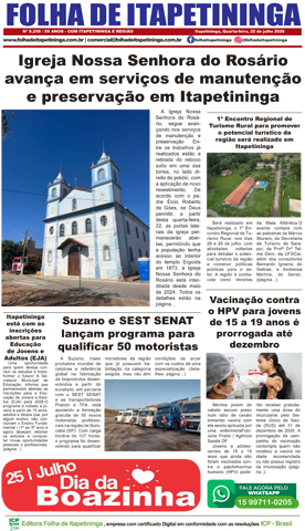Folha de Itapetininga 22/07/2026 (Quarta-feira)