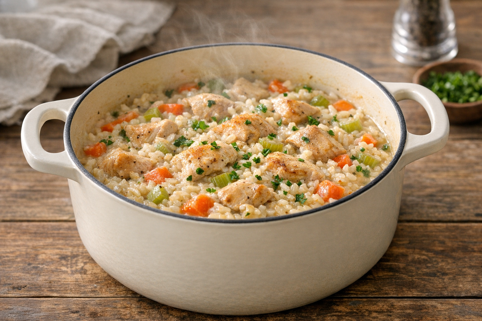 Creamy Chicken and Rice One Pot