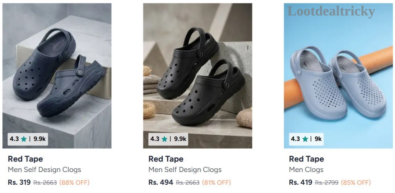 Red Tape Clogs – Just ₹319 | Loot Ka Maal