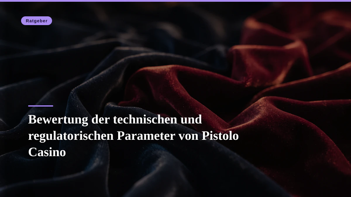 Bewertung der technischen und regulatorischen Parameter von Pistolo Casino