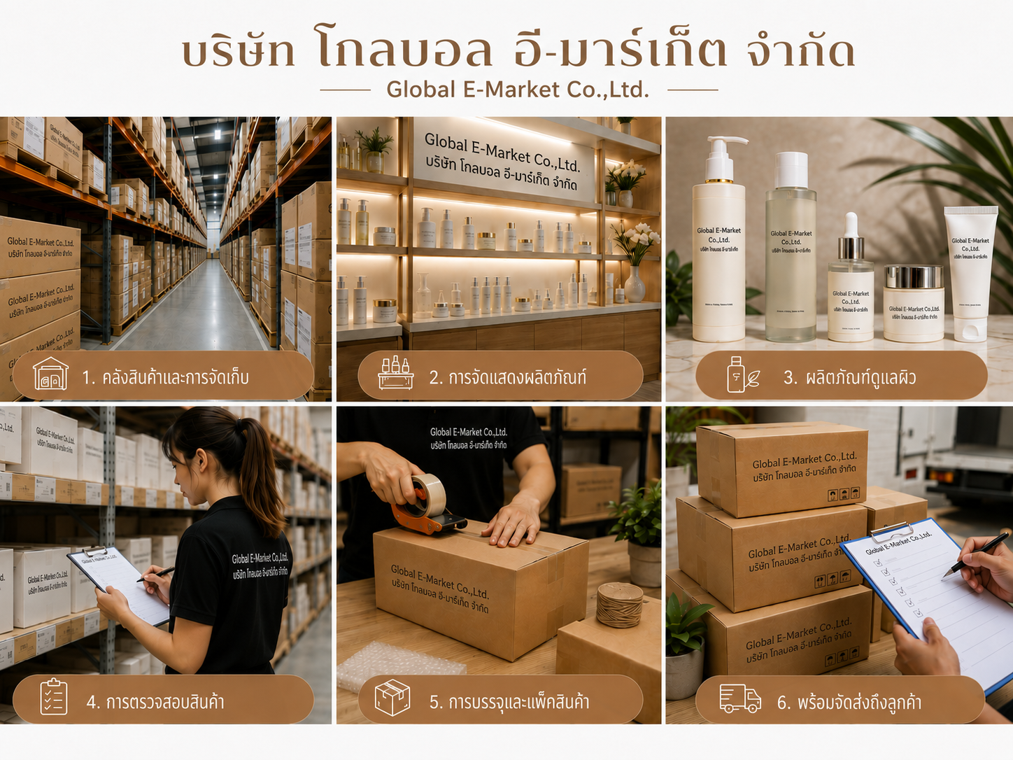 Beauty products inventory management, storage and distribution activities