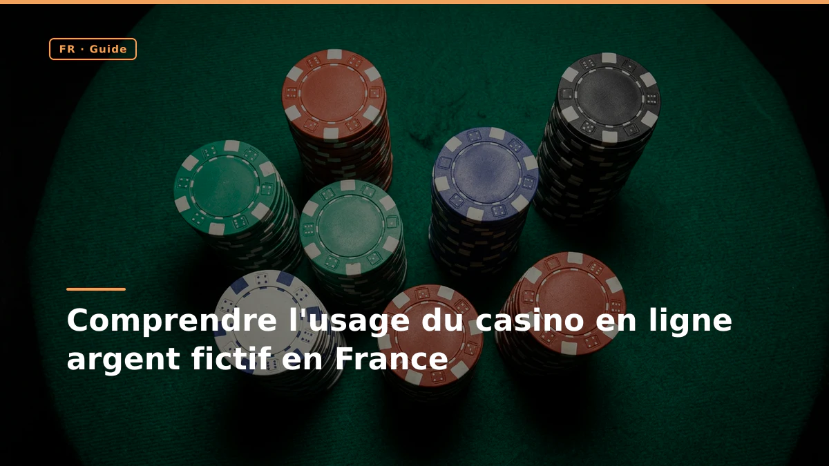 Comprendre l'usage du casino en ligne argent fictif en France