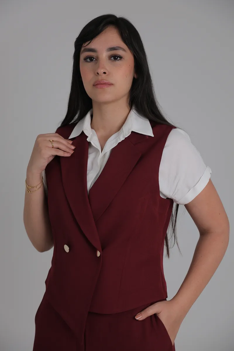 Burgundy V-Suit