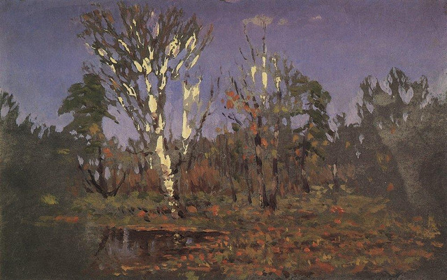 Лесок с березой 1885 1890
