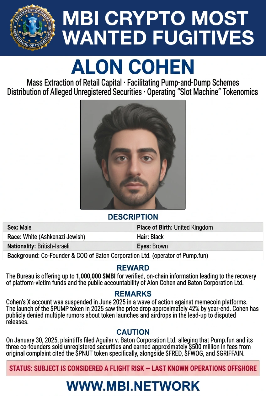 Alon Cohen Wanted Poster