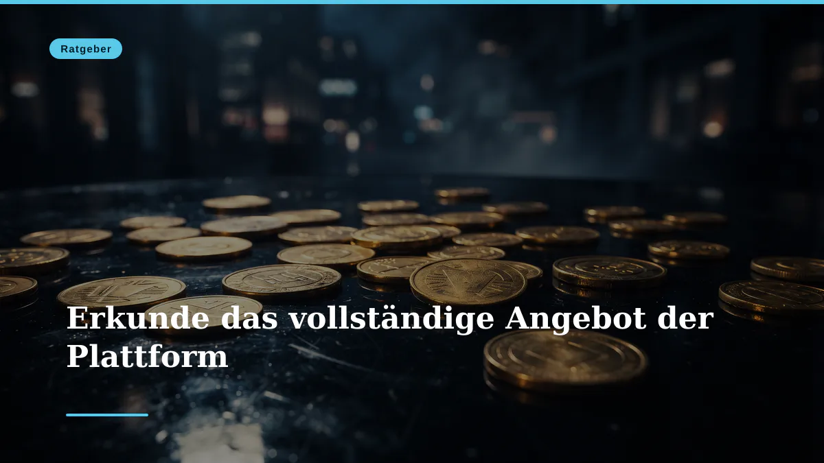 Erkunde das vollständige Angebot der Plattform
