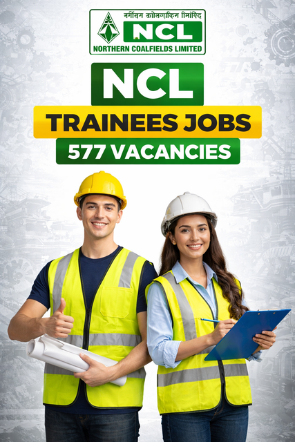 The application form will open for recruitment of Trainees in various fields with Northern Coalfields. The recruitment process will started from April 9 and continue till 1 May 2026. The post is permanent in nature and duration of the training is different for different post. Some training period will last for three years and for some post it is 1 year https://www.myeducationwire.com/latest/ncl-trainees-jobs-577-vacancieseligibility-and-selection-process/