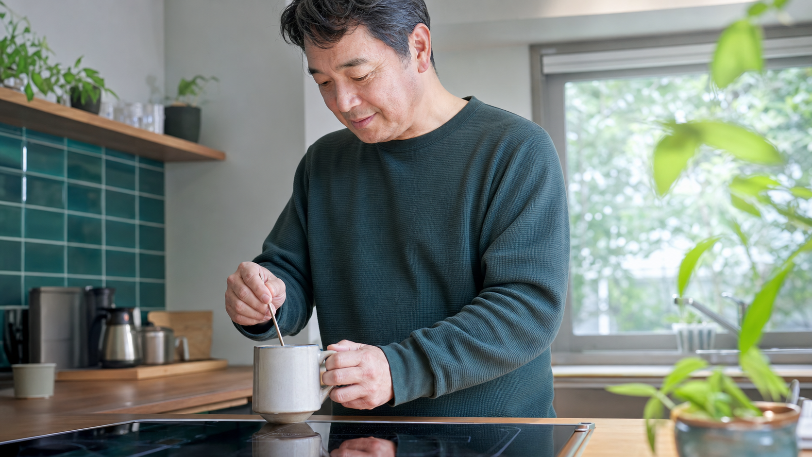 日常生活の中で麻痺した手を安全に使う場面