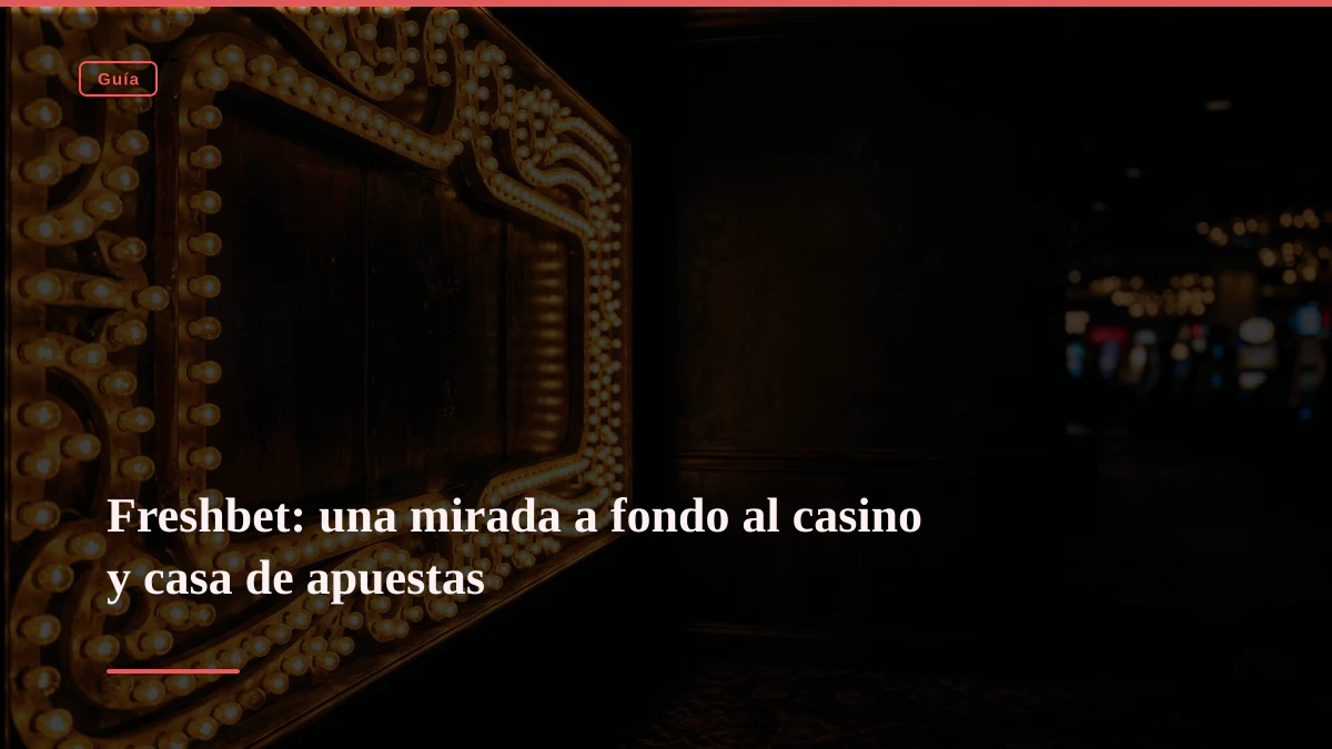 Freshbet: una mirada a fondo al casino y casa de apuestas