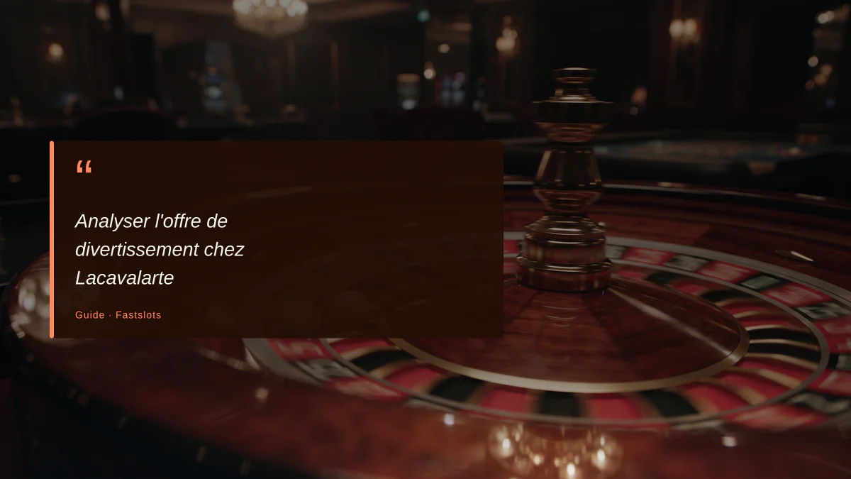 Analyser l'offre de divertissement chez Lacavalarte