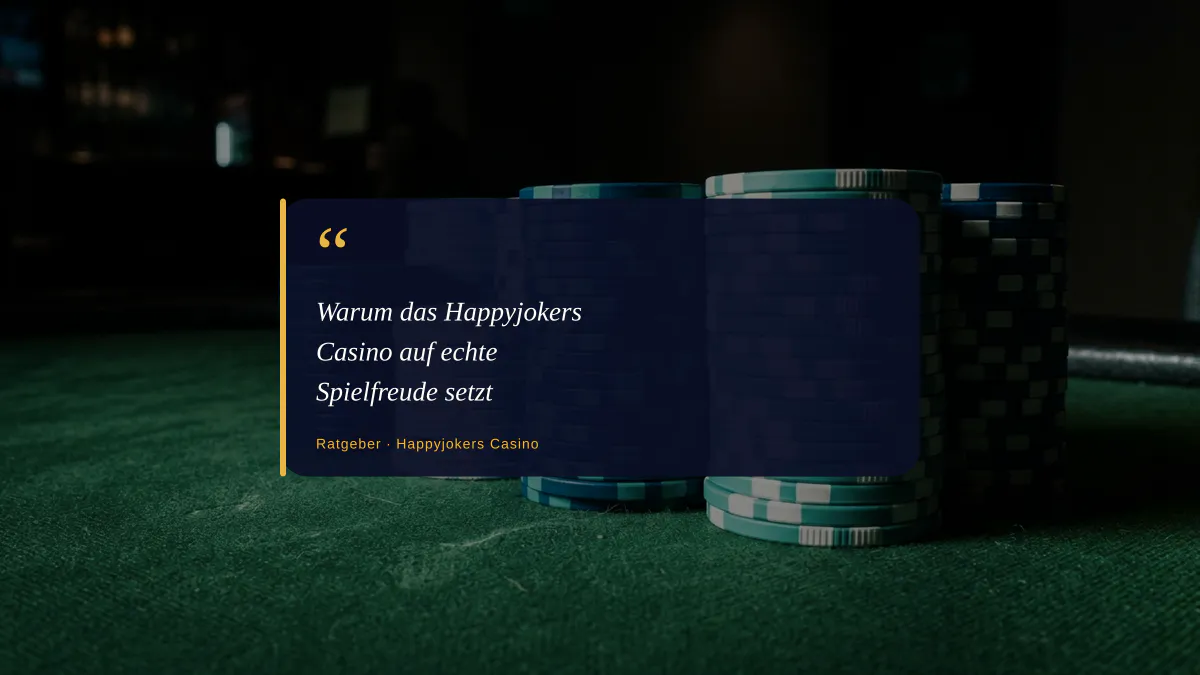 Warum das Happyjokers Casino auf echte Spielfreude setzt