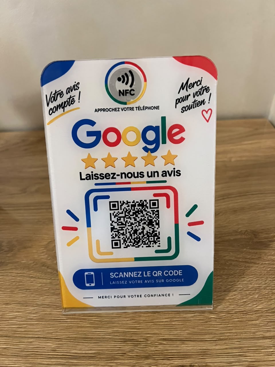 Stand digital pour avis google +NFC - DigiStand Solutions