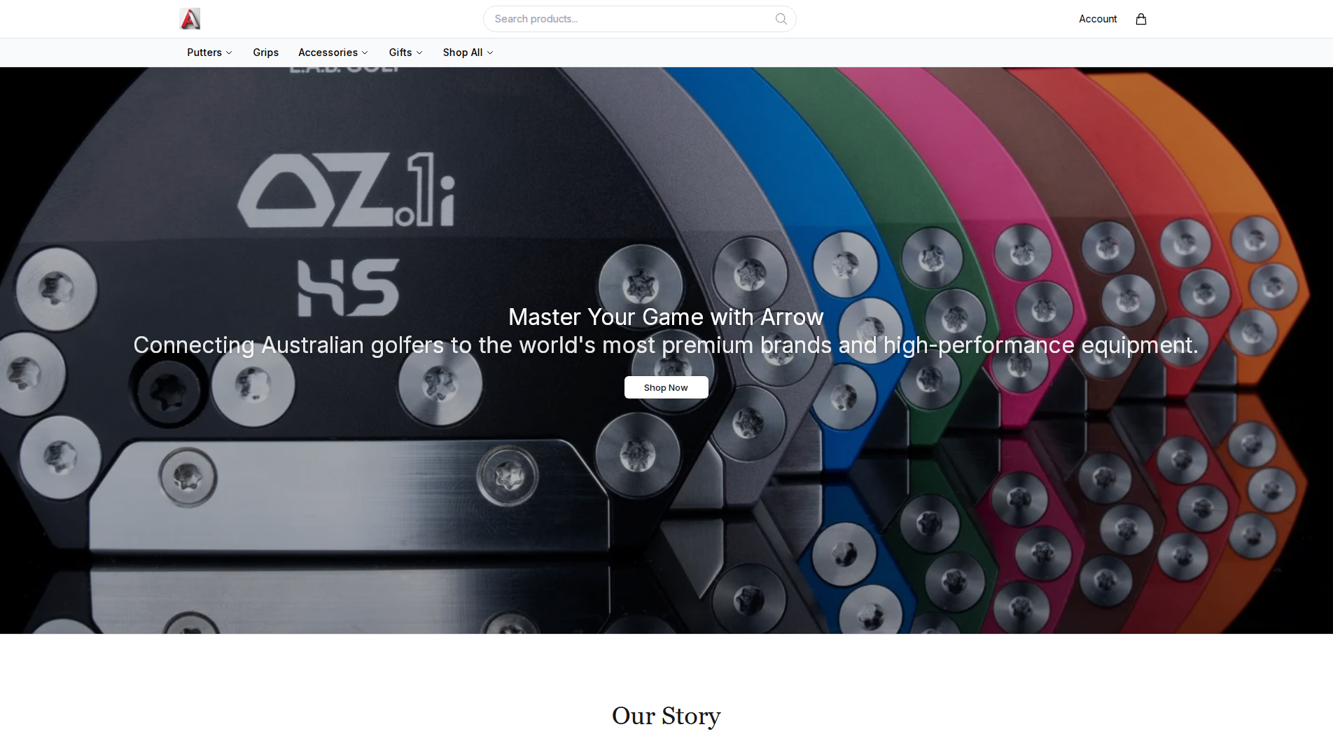 Stored capture of arrowgolfshop.shop