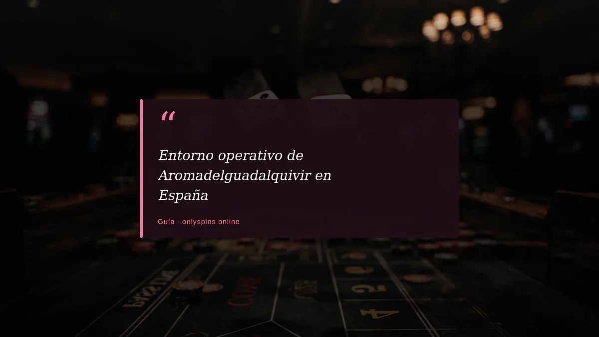 Entorno operativo de Aromadelguadalquivir en España