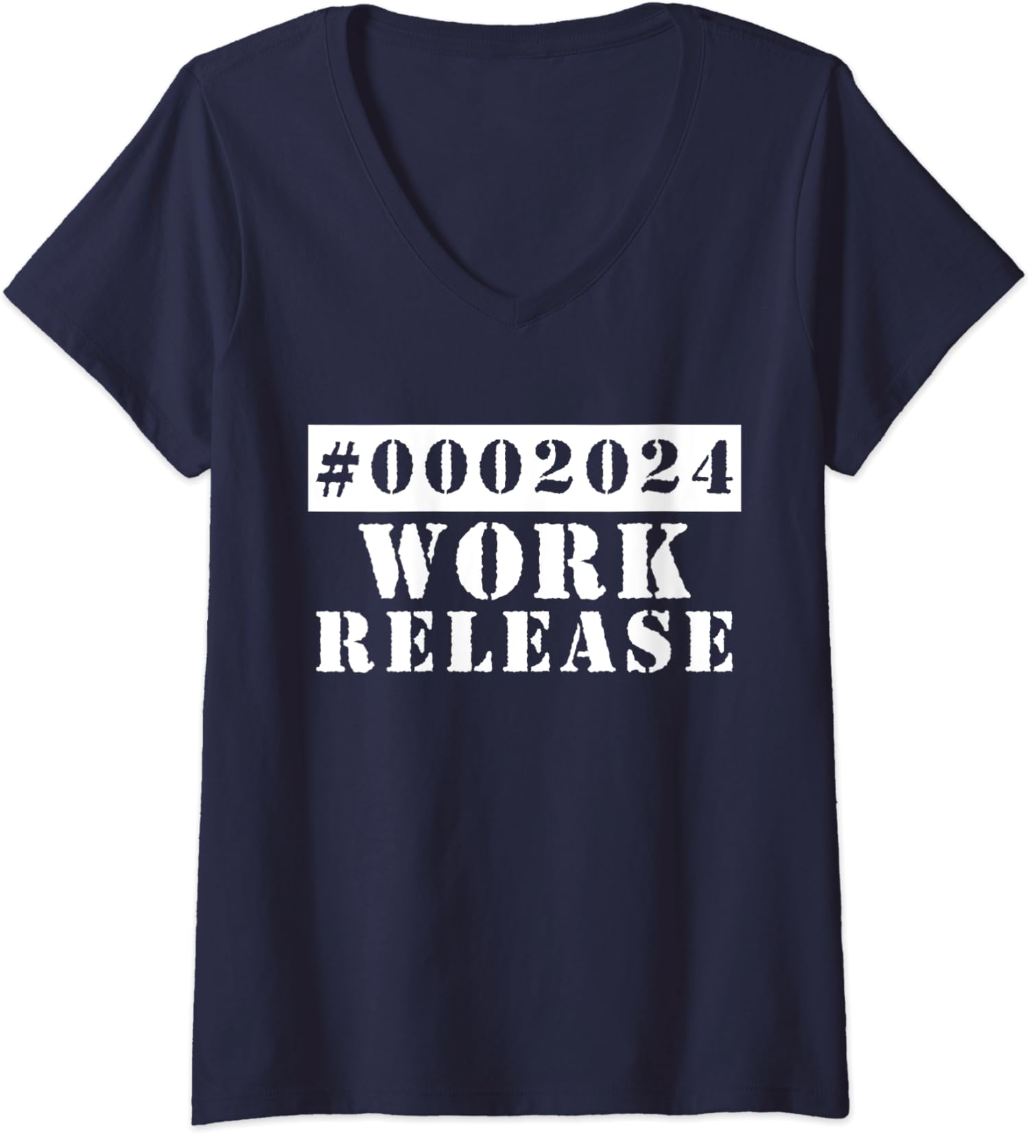 2024 Work Release Funny Retirement 2024 Retired Gift Ladies’ V-Neck Tshirt