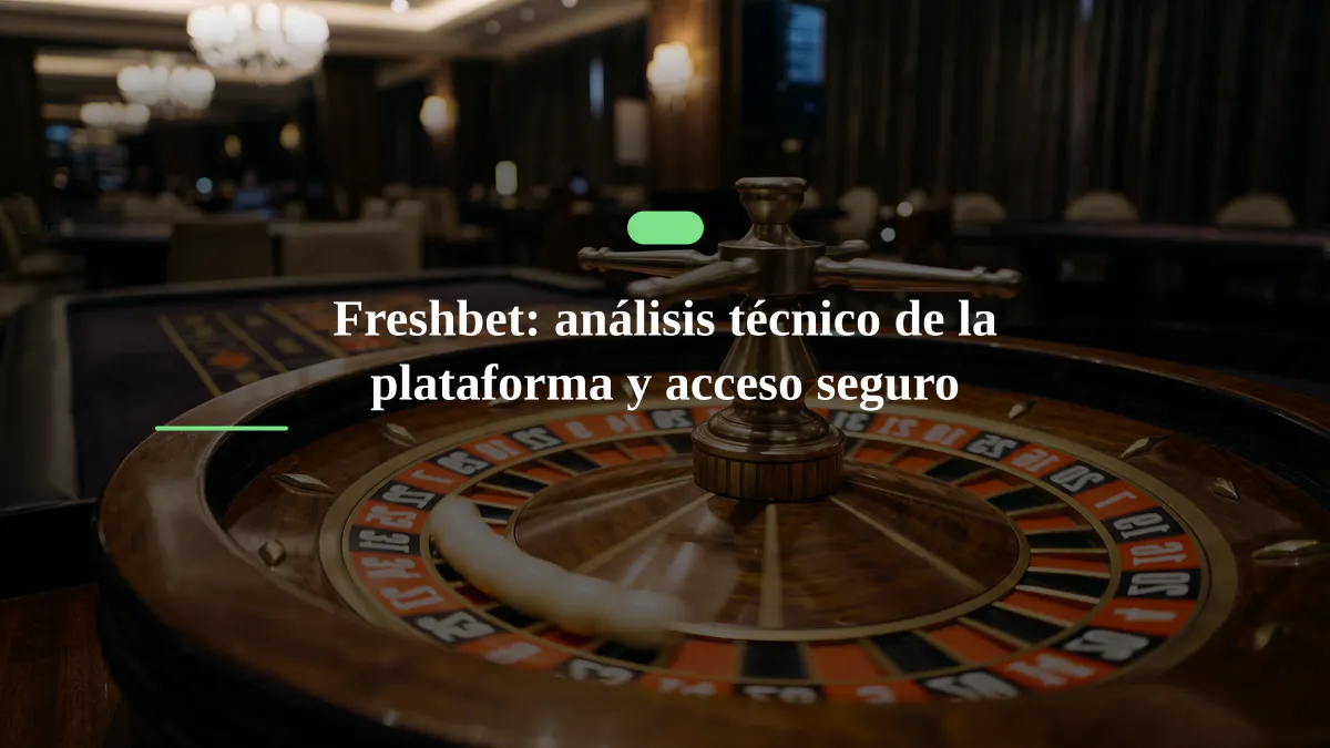 Freshbet: análisis técnico de la plataforma y acceso seguro