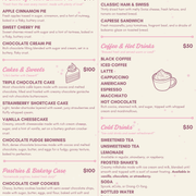 Miss Betty's Menu
