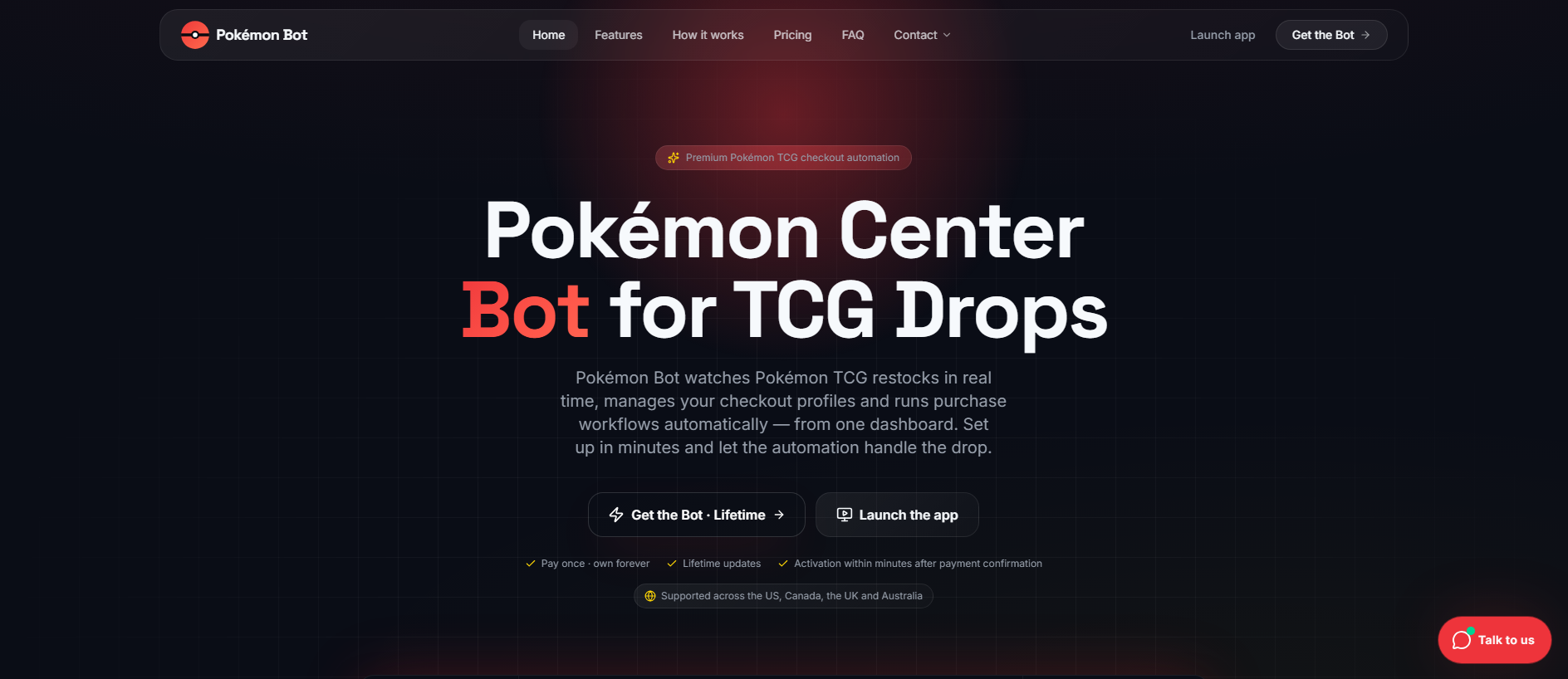 Stored capture of pokemoncenterbot.io