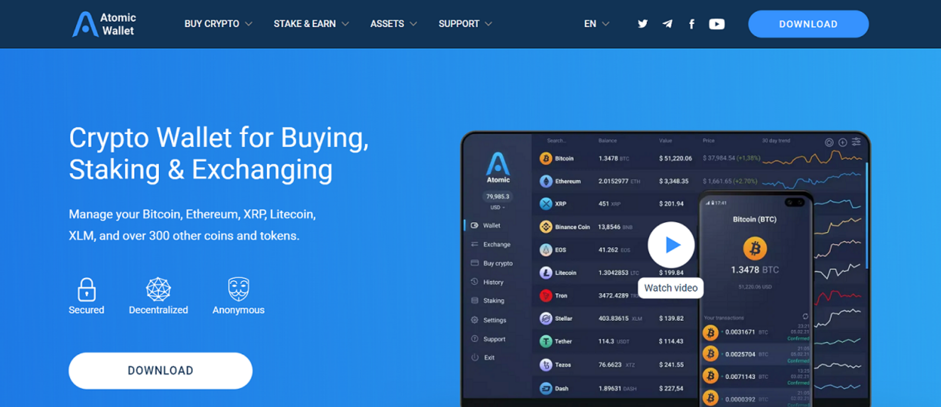 Forensic screenshot of atomicw-allet.github.io showing the phishing page layout