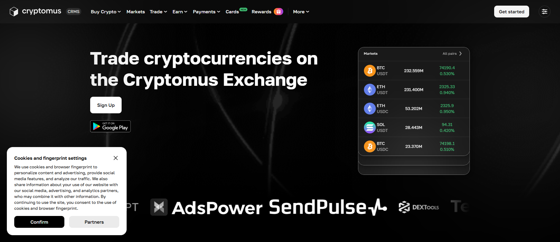 Stored capture of cryptomus-payment.trade