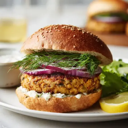 Greek Chickpea Burgers: Crispy, Satisfying Plant-Based Delight!