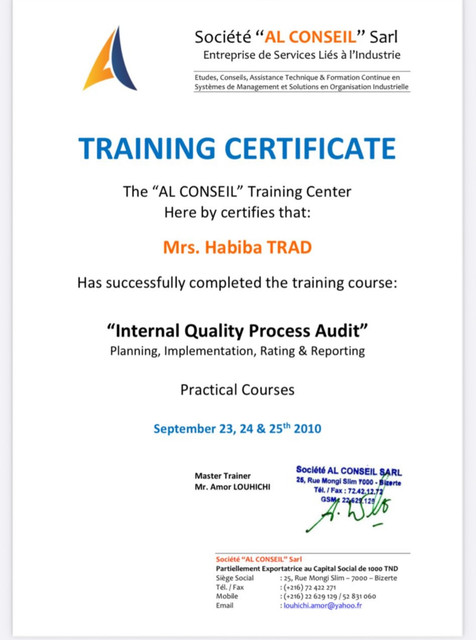 Internal Quality Process Audit