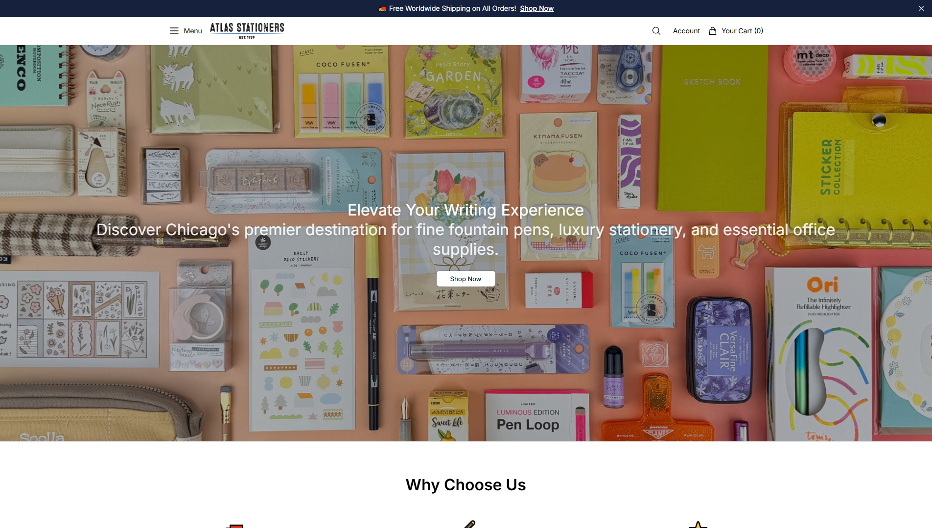 Stored capture of atlasstationersco.shop