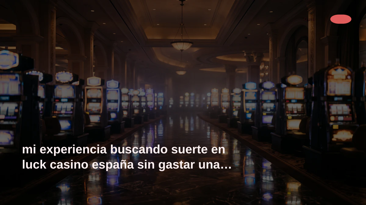 mi experiencia buscando suerte en luck casino españa sin gastar una fortuna