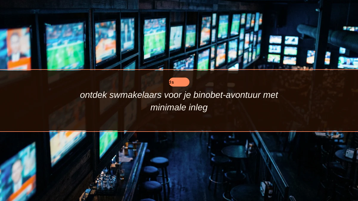 ontdek swmakelaars voor je binobet-avontuur met minimale inleg