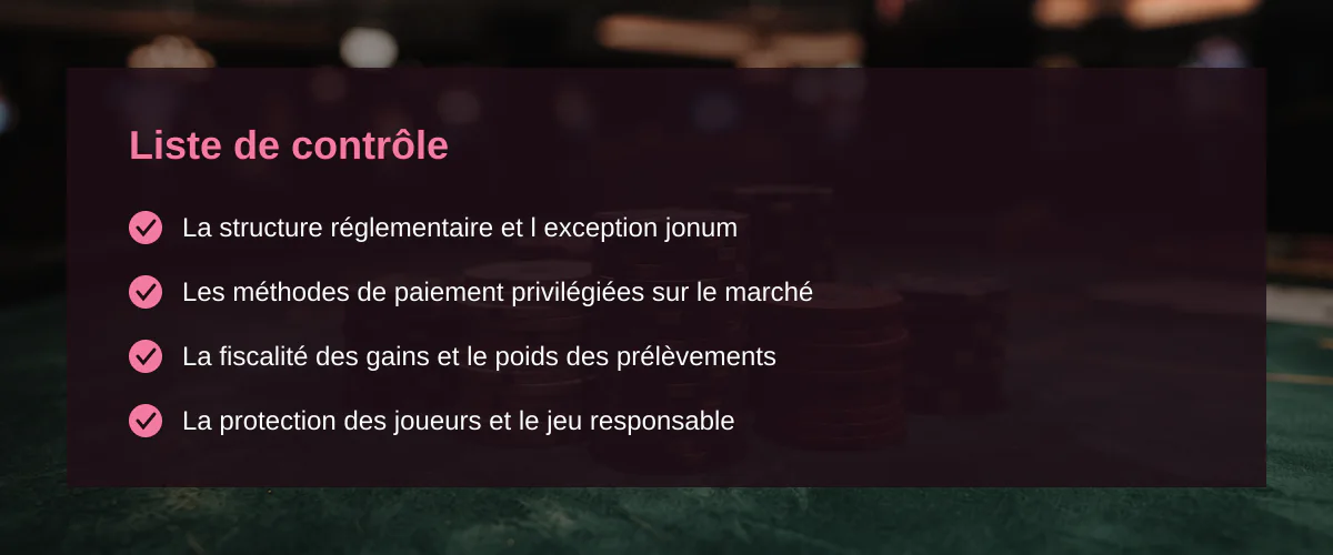 Le marché du jeu en ligne en france et les nouvelles règles du terrain — Liste de contrôle