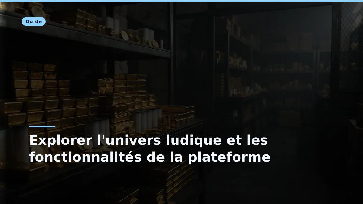 Explorer l'univers ludique et les fonctionnalités de la plateforme