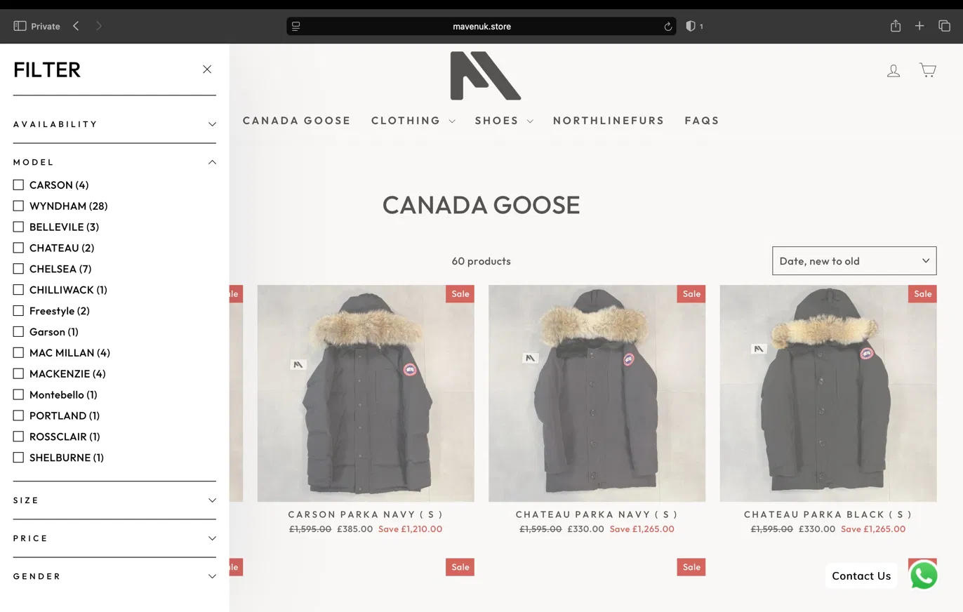 Maven Store listing