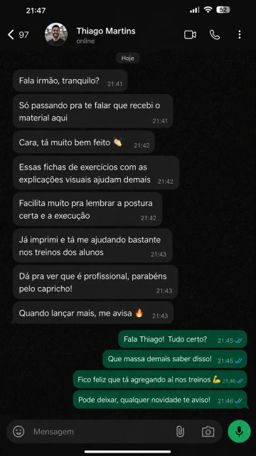 Opinião de estudante de Educação Física
