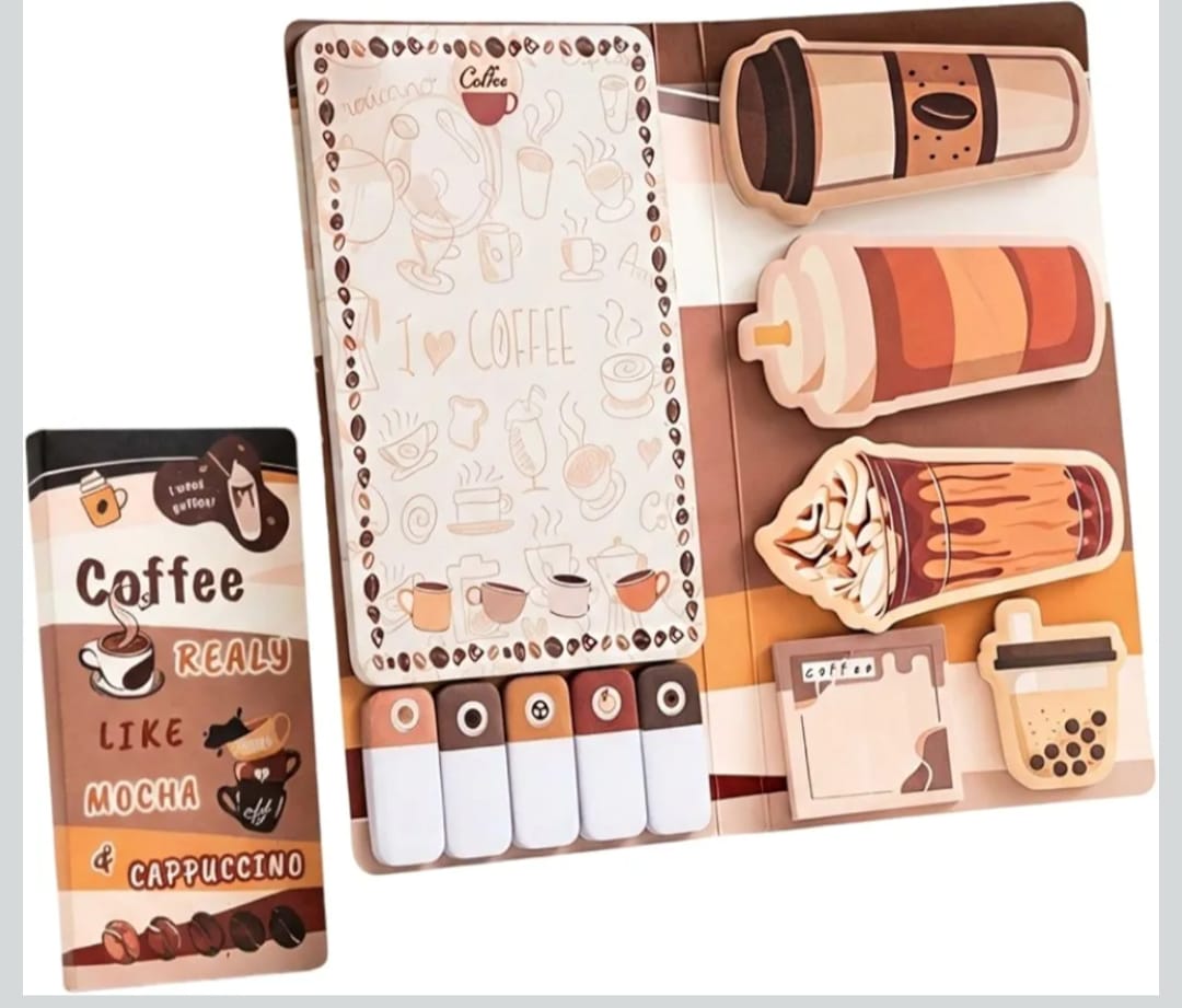 Cute Coffee-Bakes Themed Sticky Notes