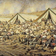 После атаки Перевязочный пункт под Плевной 1881