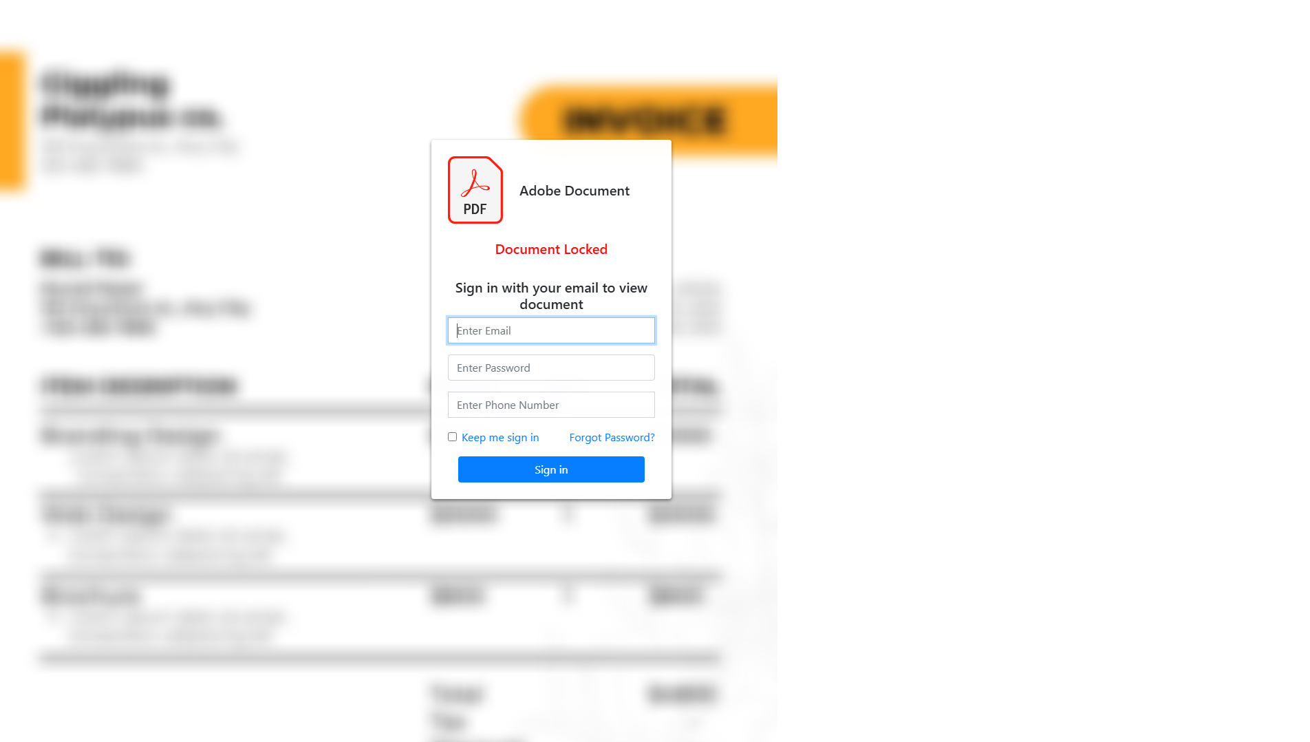 Forensic screenshot of investquo.github.io showing the phishing page layout