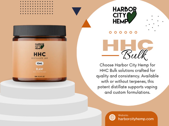 In many regions, HHC derived from legally compliant hemp containing less than 0.3% Delta-9 THC falls under permissive frameworks like the US 2018 Farm Bill. However, local state and international laws vary and frequently update, so always check your local regulations before purchasing HHC bulk items.

Click here for more information: https://harborcityhemp.com/product/hhc-distillate/

Harbor City Hemp

Address: 186 Specialty Pt, Sanford, FL 32771, USA
Phone: +1-619-639-4386

Read Our Blogs:
https://tinyurl.com/25aab6fa
https://is.gd/EmE0N7
https://v.gd/jcaq8Z

More Links:
https://v.gd/0ni99h
https://is.gd/wIwyLw
https://tinyurl.com/28857n5b