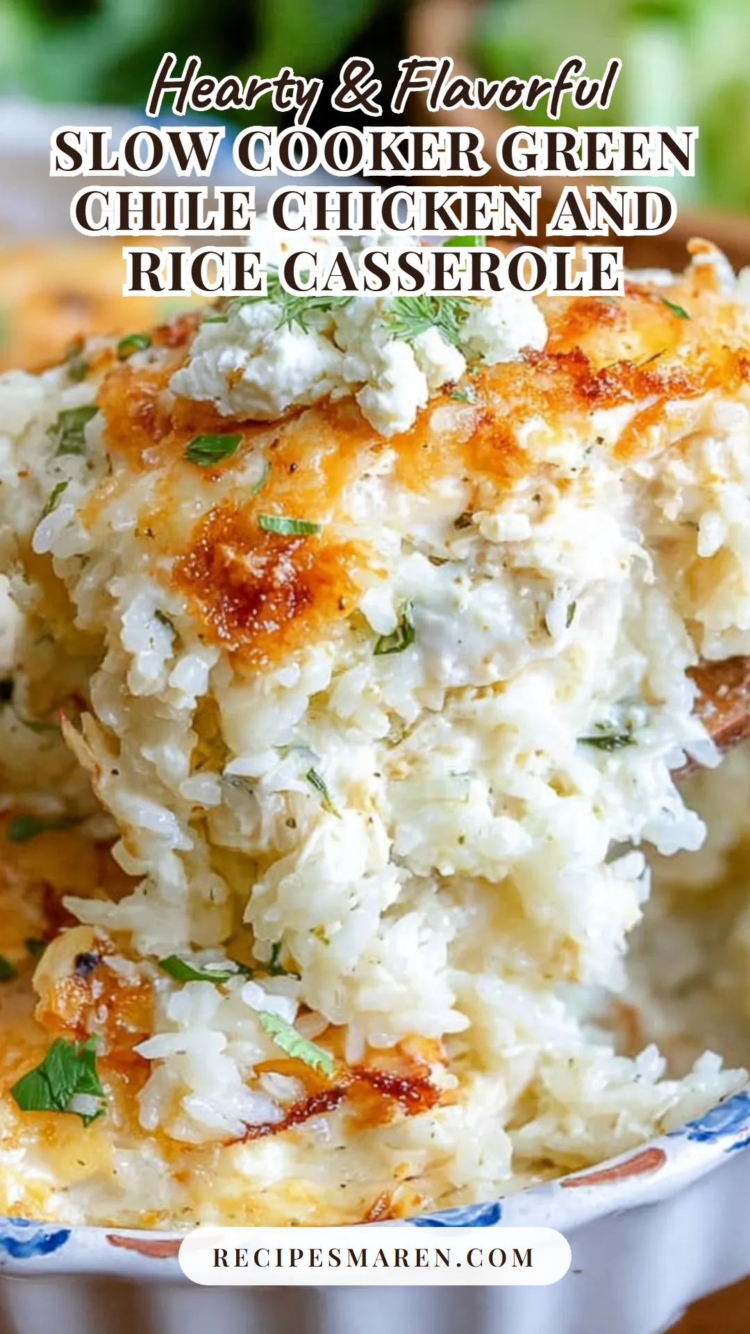 This flavorful green chile chicken and rice casserole is the ultimate comfort meal, perfect for family dinners. With tender chicken, creamy rice, and a kick of green chiles, it's an easy homemade dish that everyone will love. You can prepare it in your slow cooker for a hassle-free cooking experience. Just throw in your ingredients, set it, and let it do the work while you relax. Click for the full recipe.